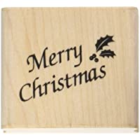 Art Stamps 21 x 33 mm Merry Christmas Inca Sello- Negro